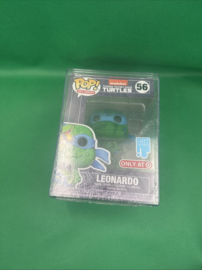 Funko Pop! LEONARDO ART SERIES TMNT Target Exclusive With Hard Case 56 - toyscardscomics