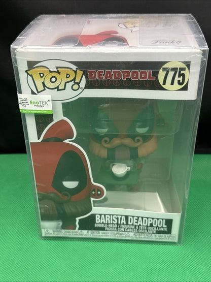 Funko Pop! Marvel - Coffee Barista Deadpool Bobble Head Vinyl Figure 775 - toyscardscomics