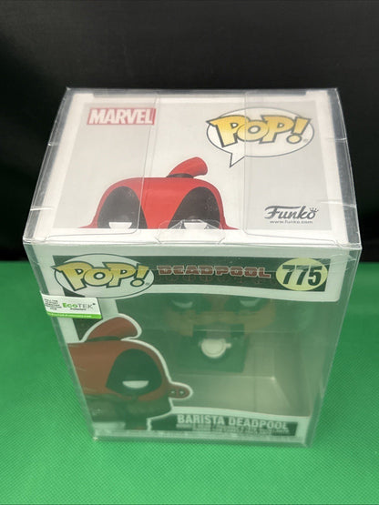 Funko Pop! Marvel - Coffee Barista Deadpool Bobble Head Vinyl Figure 775 - toyscardscomics