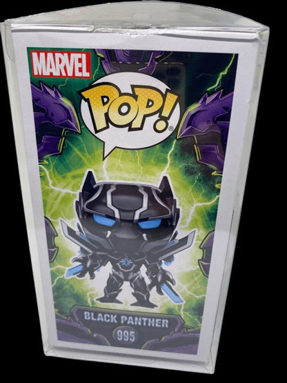 Funko PoP! Marvel Mech Strike Monster Hunter "Black Panther" 995 with Pop Protector - toyscardscomics
