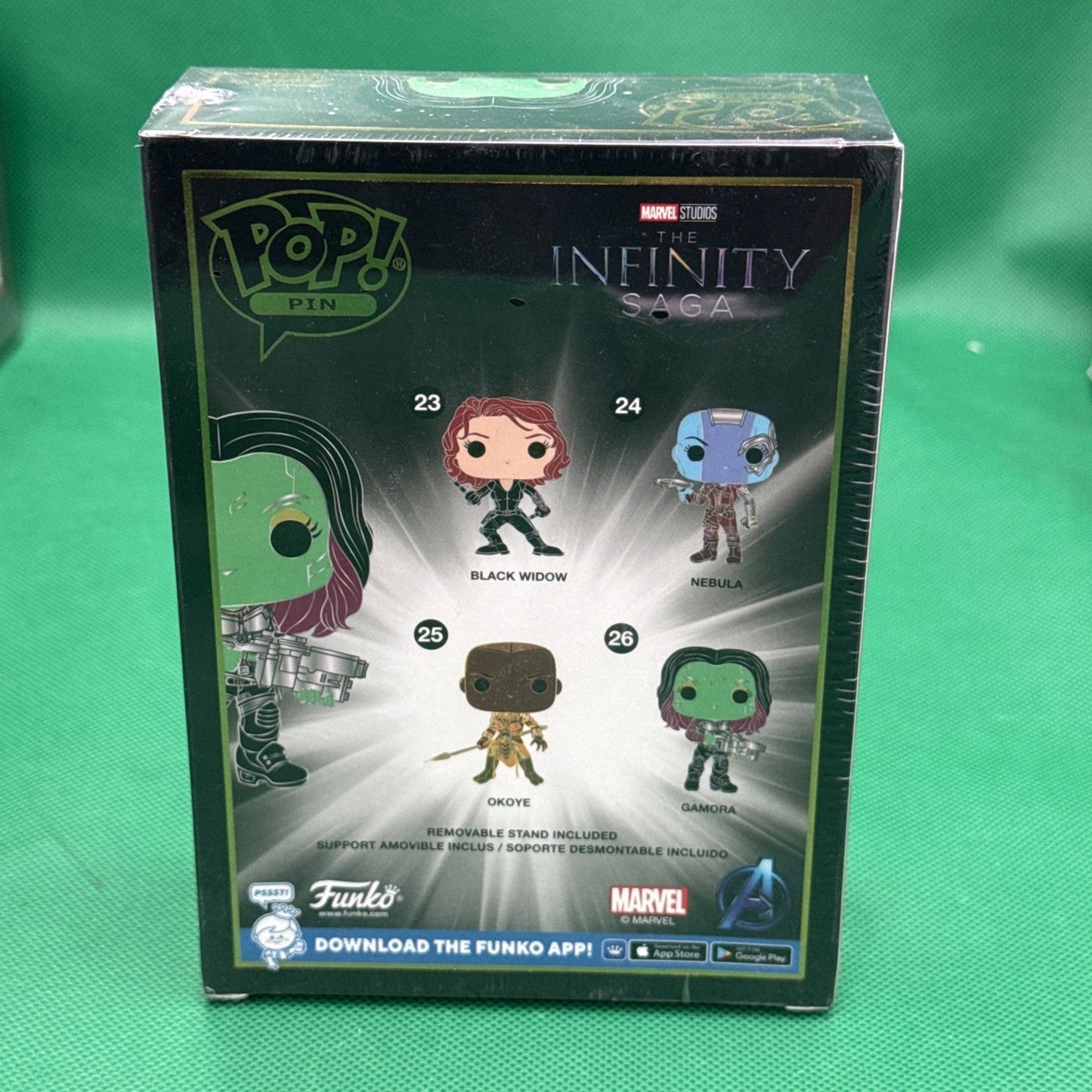 Funko Pop Pin Gamora Glow In The Dark, New 26 Guardians Of The Galaxy Box Ding - toyscardscomics