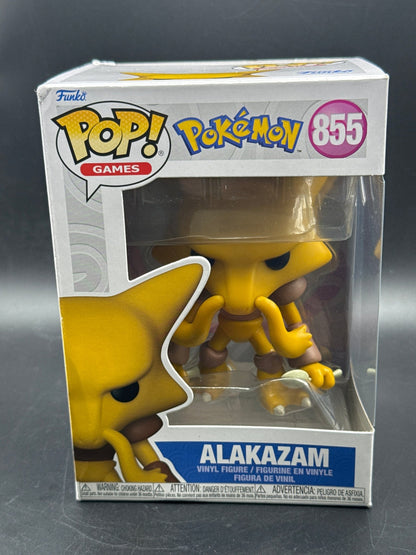 Funko Pop Pokemon Alakazam Generation 1 Vinyl Figure # 855 - toyscardscomics