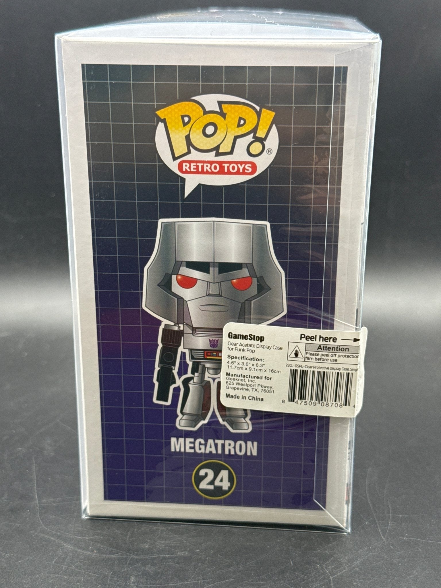 Funko POP! Retro Toys:Transformers MEGATRON Figure #24 w/ Protector - toyscardscomics