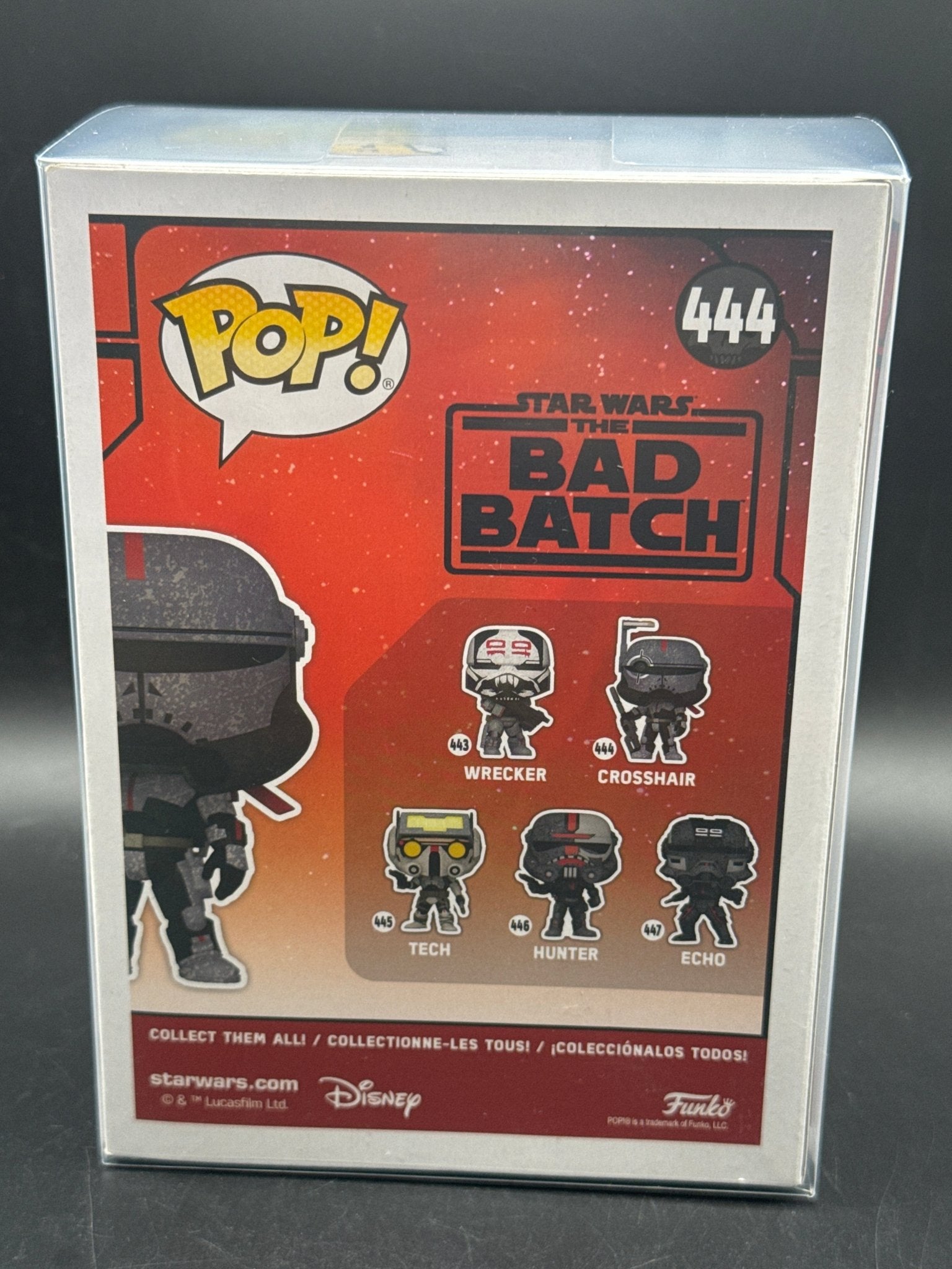 FUNKO POP! STAR WAES: BAD BATCH: CROSSHAIR #444 W/PROTECTOR - toyscardscomics