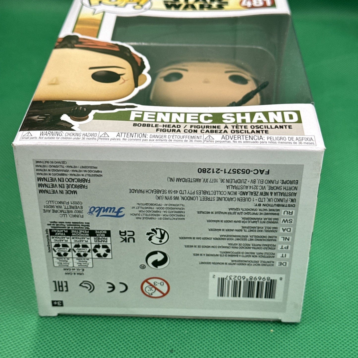 Funko Pop , Star Wars  481 Fennec Shand Bobble - Head - toyscardscomics