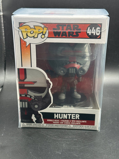 Funko POP! Star Wars: Bad Batch HUNTER Figure #446 w/ Protector - toyscardscomics