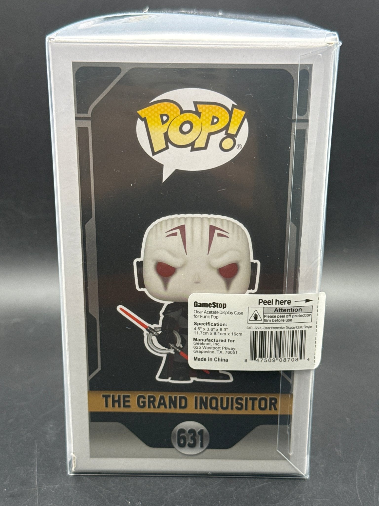 FUNKO POP! STAR WARS: THE GRAND INQUISITOR W/ PROTECTOR VINYL ACTION FIGURE #631 - toyscardscomics