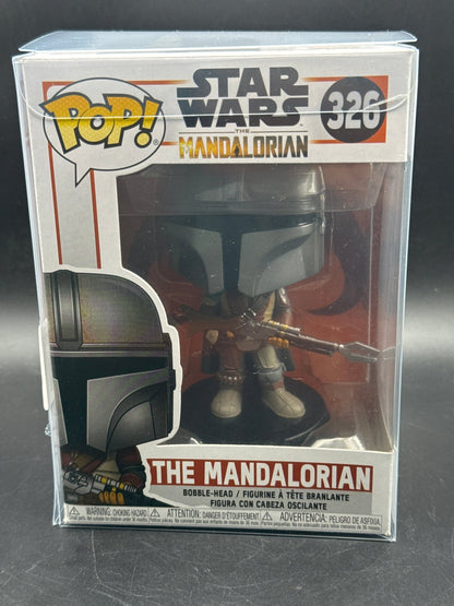 Funko POP! Star Wars: The Mandalorian THE MANDALORIAN Figure #326 with protector - toyscardscomics