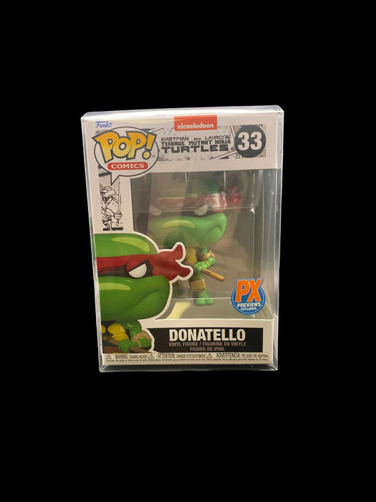 FUNKO POP TEENAGE MUTANT NINJA TURTLES DONATELLO CHASE B+W VINYL FIGURE #33 TMNT - toyscardscomics