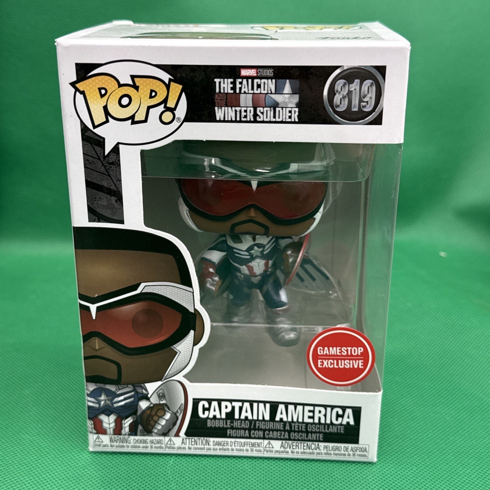 Funko Pop: The Falcon and Winter Soldier - Captain America 819 (GameStop) E - toyscardscomics