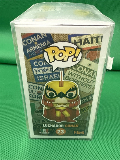 Funko Pop! Vinyl: Conan O'Brien (Luchador) GameStop Exclusive 23 W/Protector - toyscardscomics