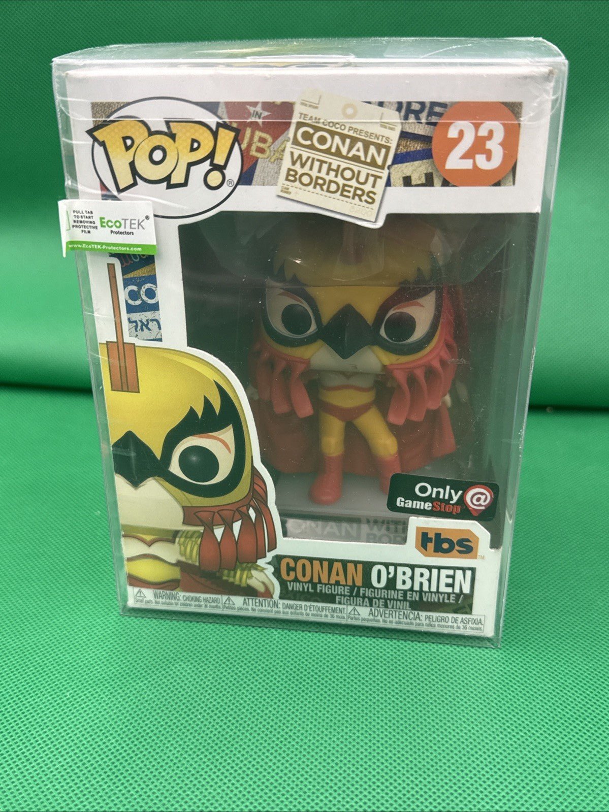 Funko Pop! Vinyl: Conan O'Brien (Luchador) GameStop Exclusive 23 W/Protector - toyscardscomics