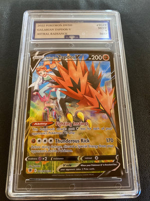 2022 SWORD & SHIELD ASTRAL RADIANCE #TG19 FA/GALARIAN ZAPDOS V MINT 9