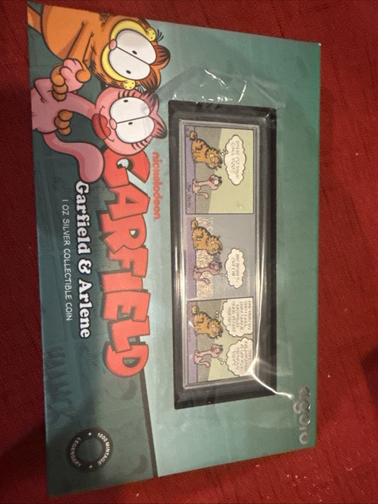 GARFIELD AND ARLENE Garfield Comic 1 Oz Silver Coin 2026 - toyscardscomics