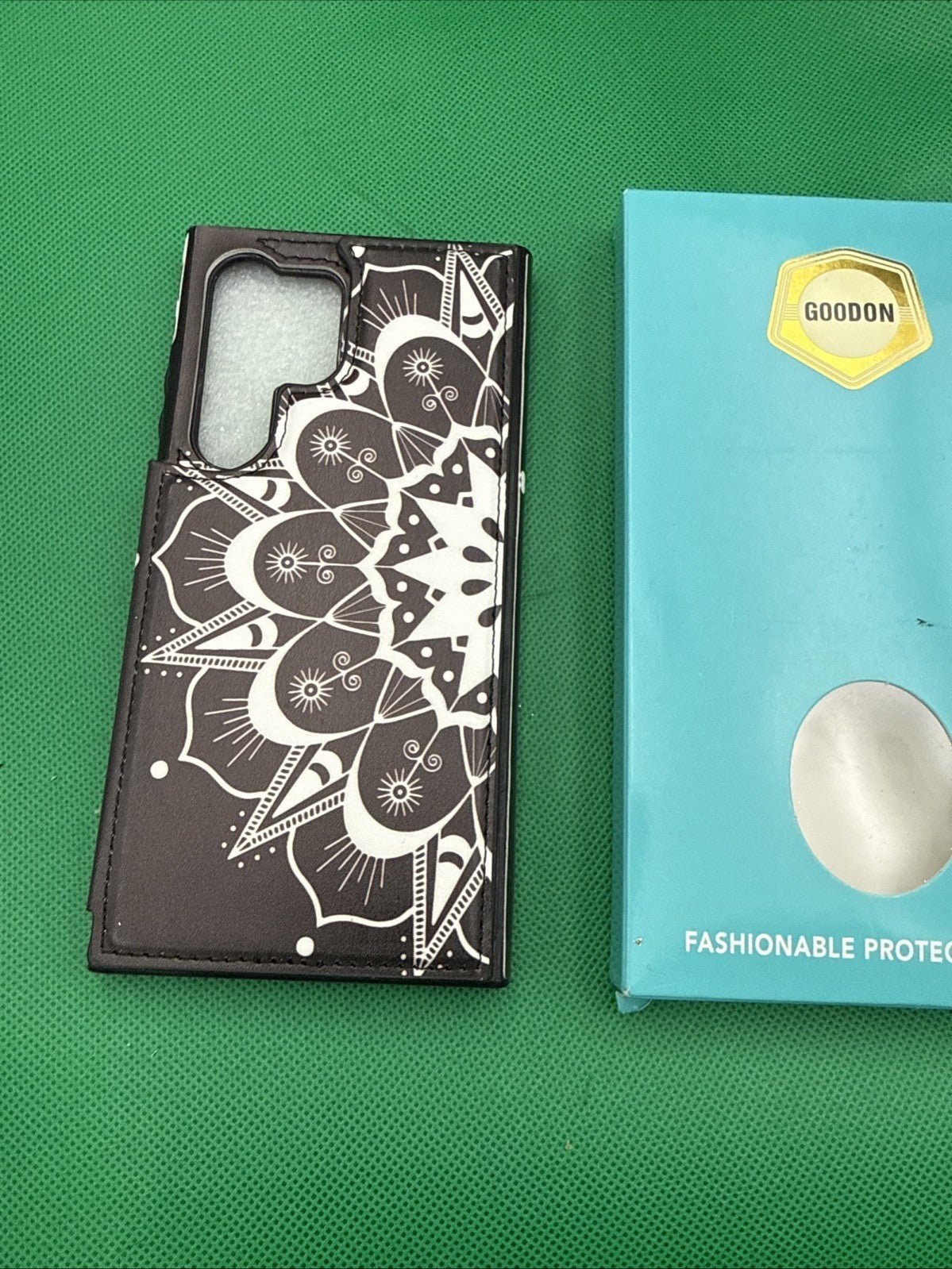 Goodon Wallet Case For Samsung Galaxy S24 Ultra - Modern Floral Design - toyscardscomics