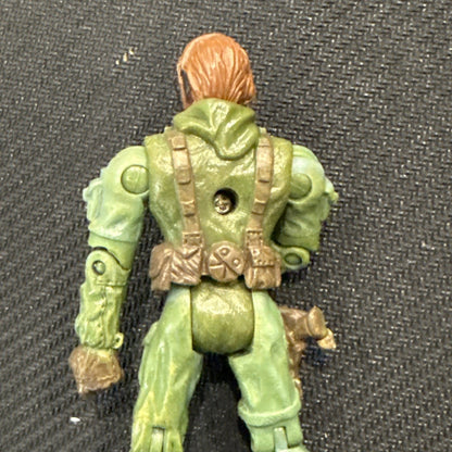 Green Military Action Figure Lanard 2003 Articulated Arms & Legs 4inch - toyscardscomics