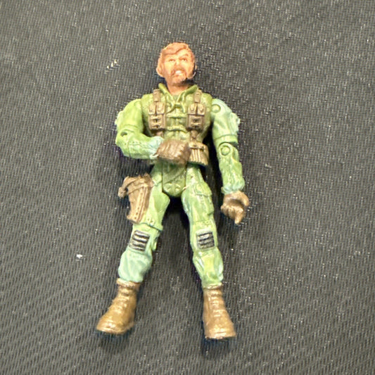 Green Military Action Figure Lanard 2003 Articulated Arms & Legs 4inch - toyscardscomics