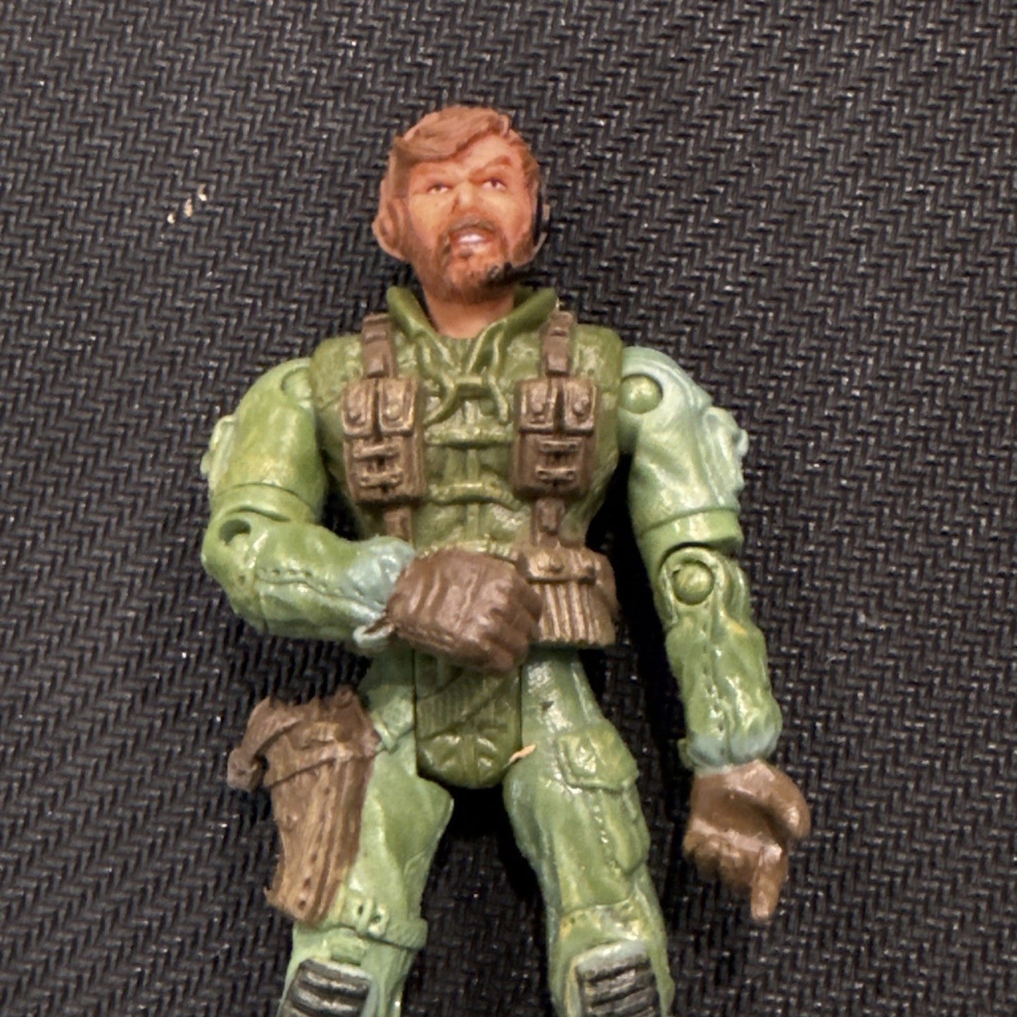 Green Military Action Figure Lanard 2003 Articulated Arms & Legs 4inch - toyscardscomics