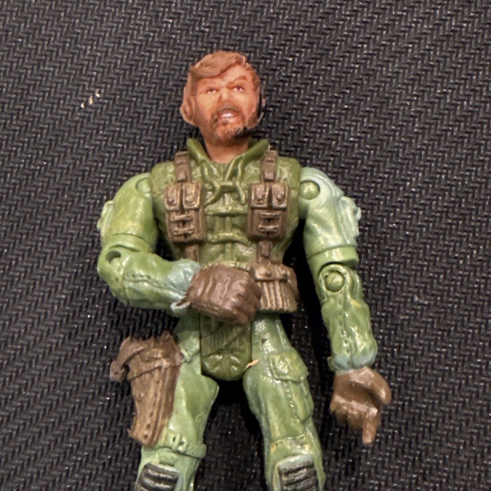 Green Military Action Figure Lanard 2003 Articulated Arms & Legs 4inch - toyscardscomics