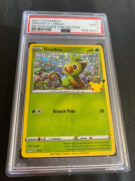 Grookey - holo - 2021 - PSA mint 9 - toyscardscomics