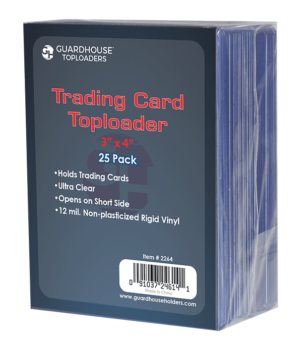 GuardHouse Trading Card Toploader 25 Pack 3" x 4" Ultra Clear - toyscardscomics