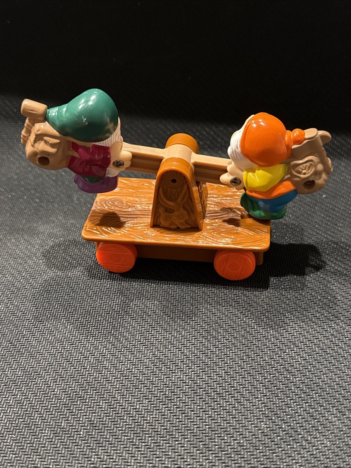 Happy Grumpy Seesaw Happy Meal Toy Disney Snow White Seven Dwarfs McDonalds '92 - toyscardscomics