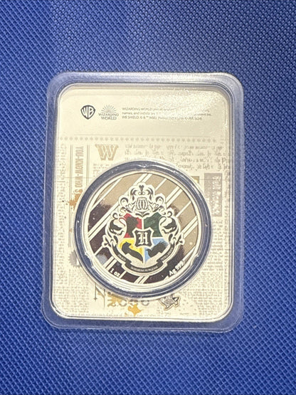 Harry Potter House Proof Colourised 1 oz 999 Fine Silver Round - toyscardscomics
