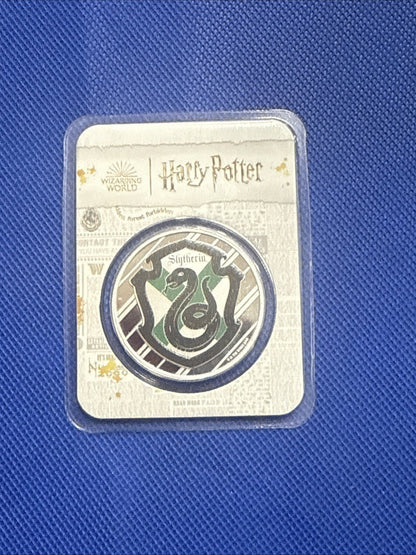 Harry Potter House Proof Colourised 1 oz 999 Fine Silver Round - toyscardscomics