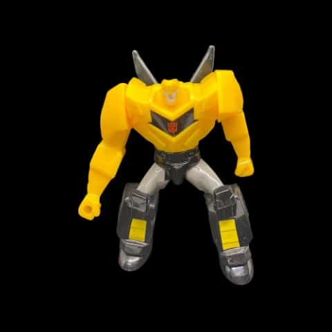 Hasbro 2015 McDonald’s Happy Meal Toy Transformers Bumblebee Black Figure - toyscardscomics