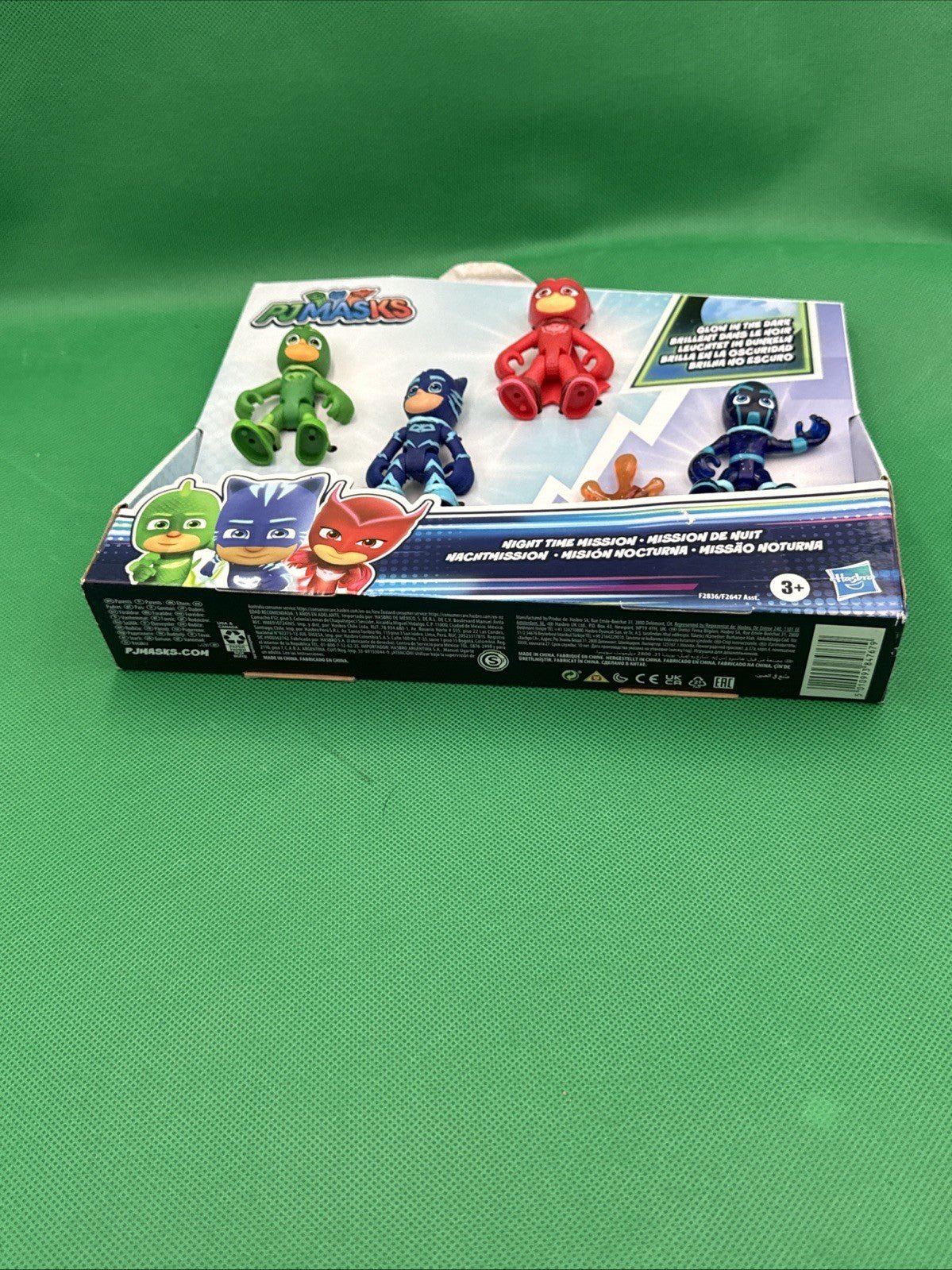 Hasbro PJ Masks NightTime Mission "Heroes Glow in the Dark" 5 Piece Set, Ages 3+ - toyscardscomics