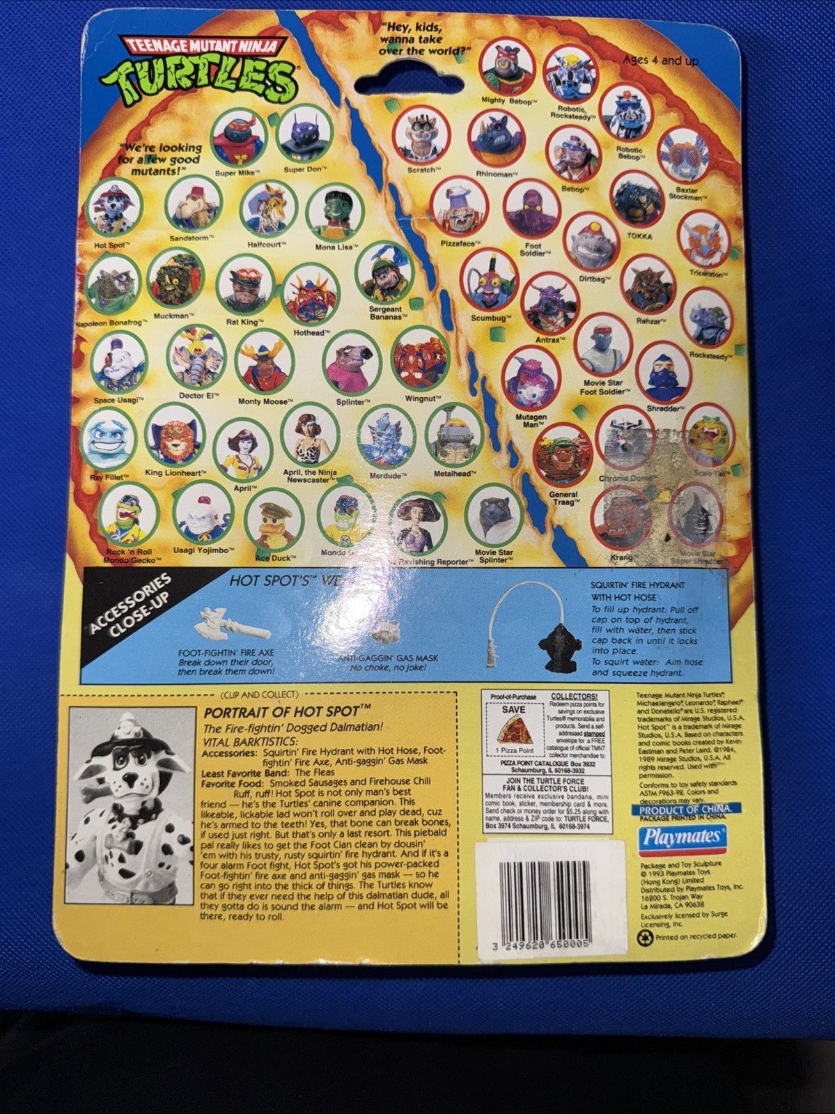 Hot Spot TMNT Teenage Mutant Ninja Turtles Action Figure New 1993 Playmates 90s - toyscardscomics