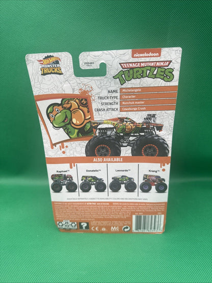 Hot Wheels Monster Truck TMNT Teenage Mutant Ninja Turtles MICHAELANGELO - toyscardscomics