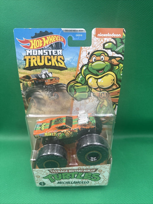 Hot Wheels Monster Truck TMNT Teenage Mutant Ninja Turtles MICHAELANGELO - toyscardscomics