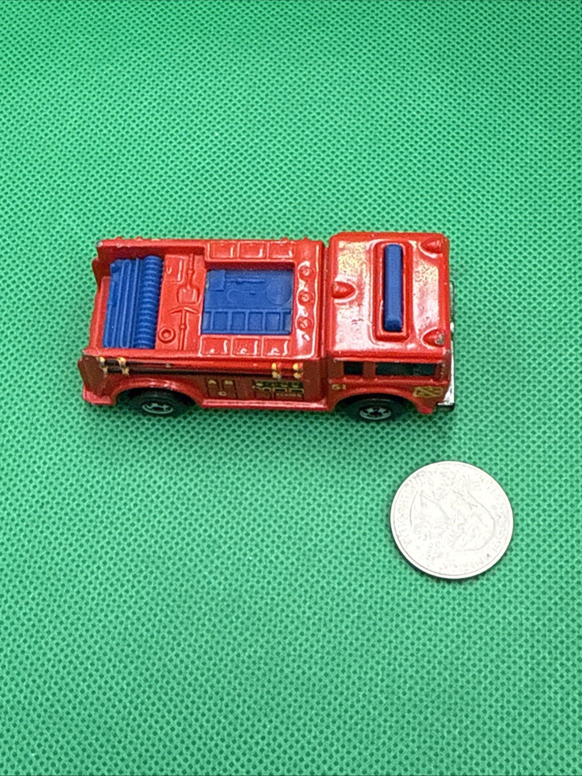 Hot Wheels Vintage 1976 Fire - Eater 51 Red Fire Engine Truck Mattel - toyscardscomics