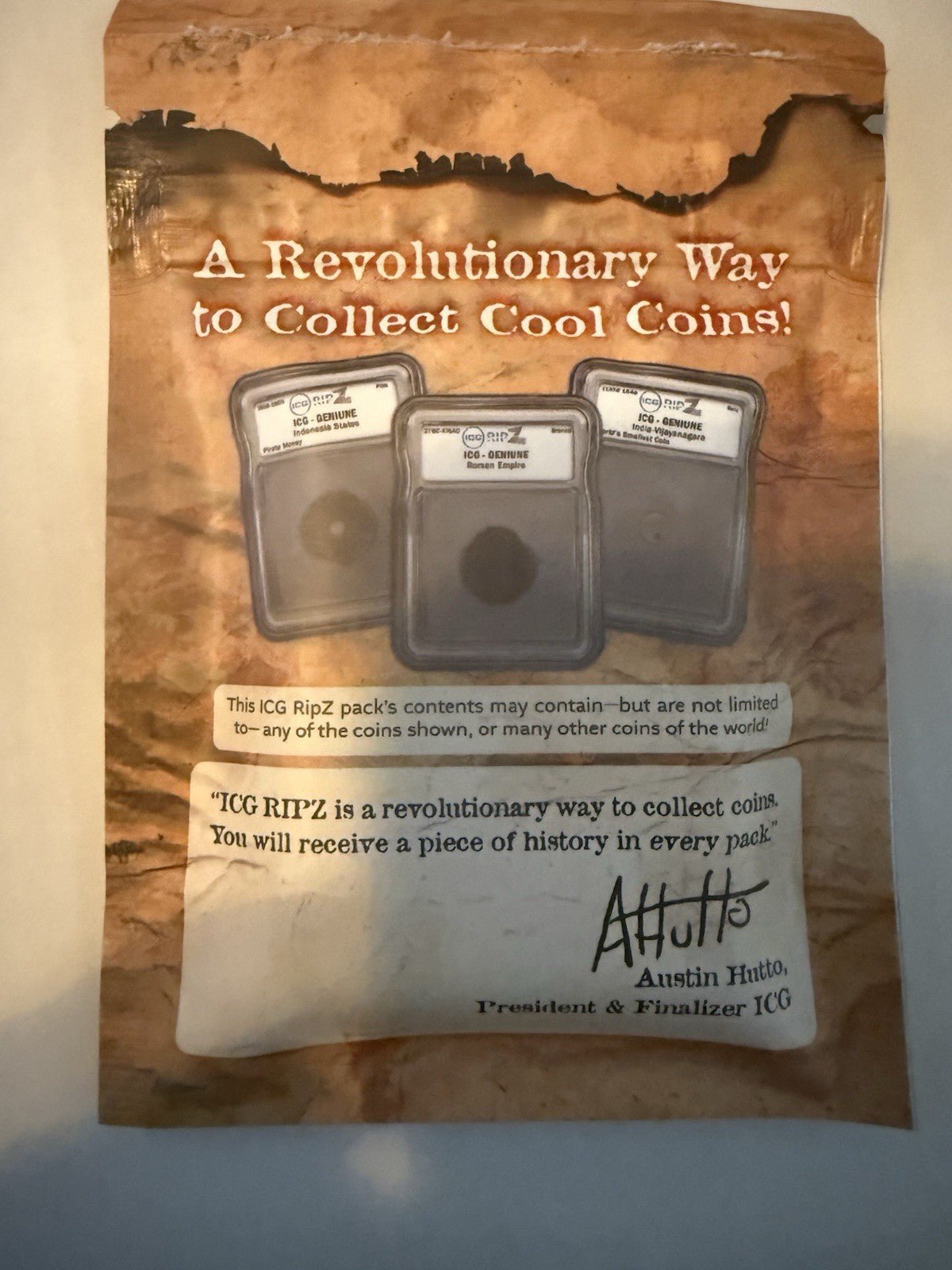 ICG RIPZ First Edition Historical Coins Of The World Limit Of 10,000! - toyscardscomics
