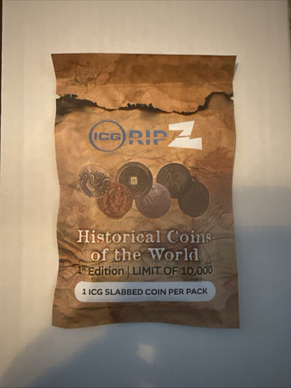 ICG RIPZ First Edition Historical Coins Of The World Limit Of 10,000! - toyscardscomics