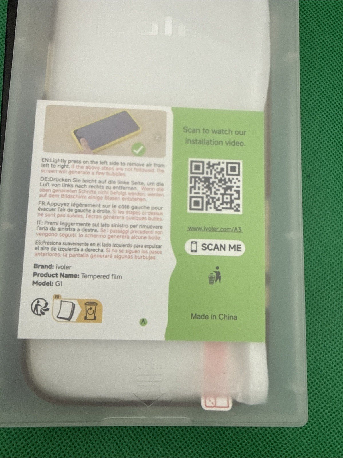 iVoler Tempered Glass Screen Protector Clear Transparent for G1 - toyscardscomics