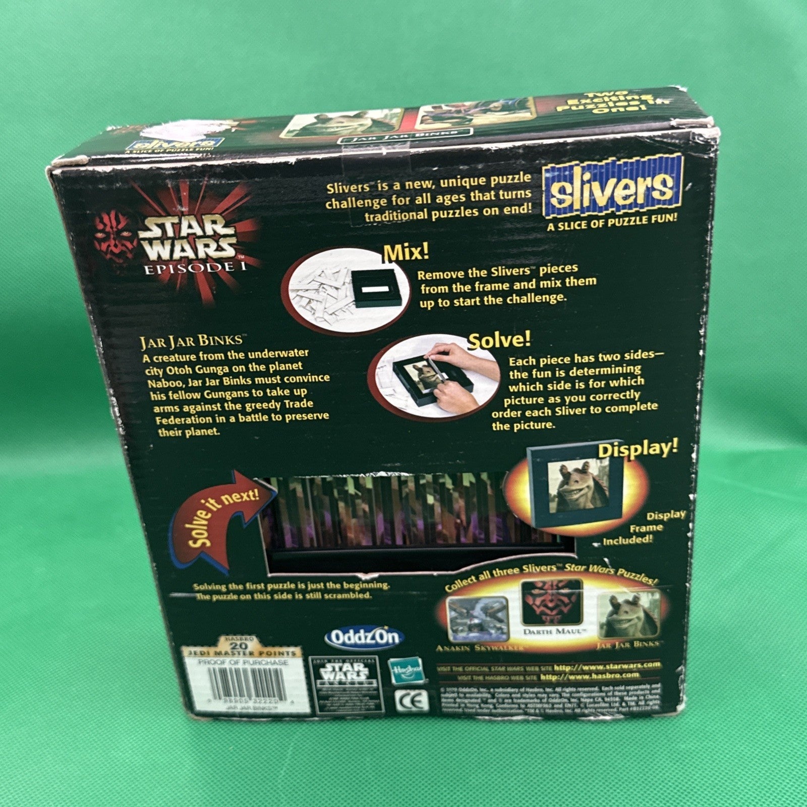 Jar Jar Binks Slivers Puzzles In One Unopened Box Star Wars Episode I 1999 - toyscardscomics