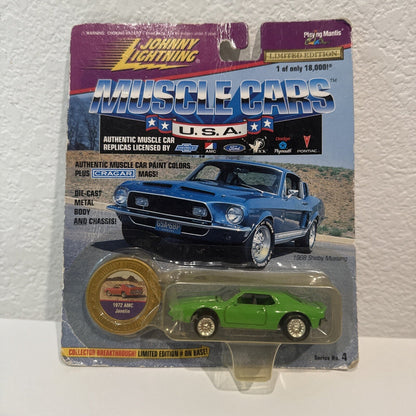 Johnny Lightning Muscle Cars USA 1972 AMC Javelin Green Diecast 1:64 Limited Ed - toyscardscomics