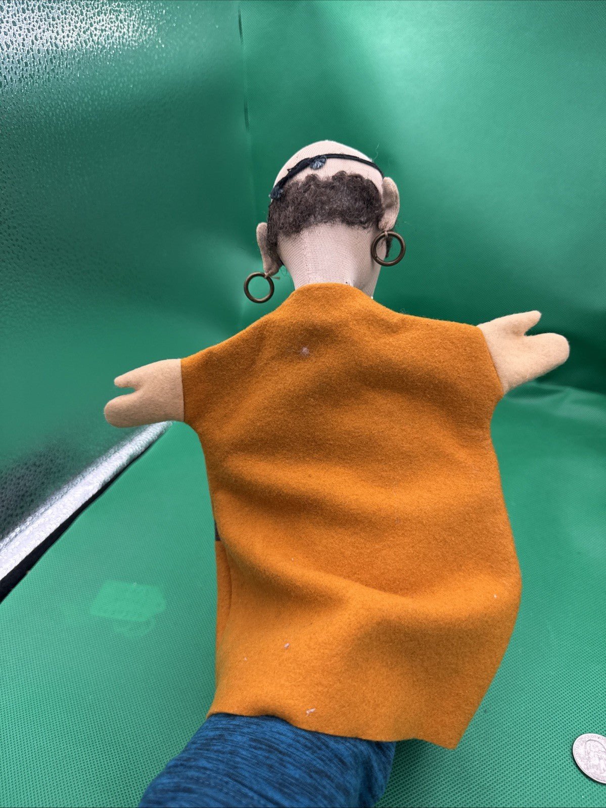 KERSA Pirate Hand Puppet Germany 1960s Vintage Felt Toy Theater - toyscardscomics