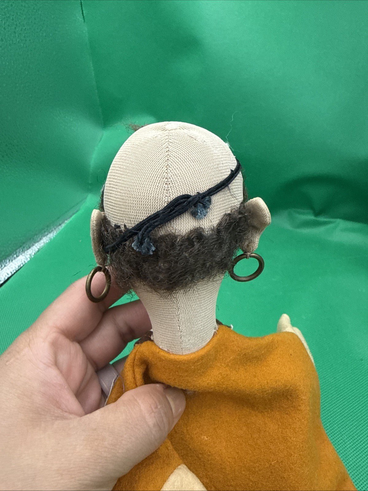 KERSA Pirate Hand Puppet Germany 1960s Vintage Felt Toy Theater - toyscardscomics