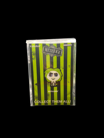 Kidrobot Bhunny Beetlejuice V-20 Vinyl Figure and keychain slight box ware - toyscardscomics