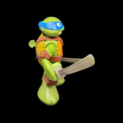 LEONARDO Teenage Mutant Ninja Turtles 2014 Viacom Playmates 6" TMNT two swords - toyscardscomics