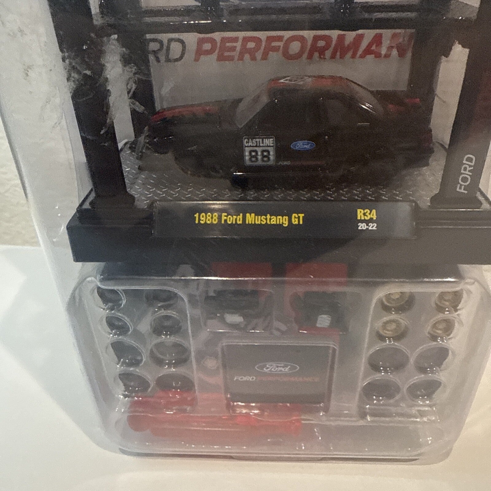 M2 Machines 1:64 Diecast 1988 Ford Mustang GT Ford Performance R34 Model Kit - toyscardscomics