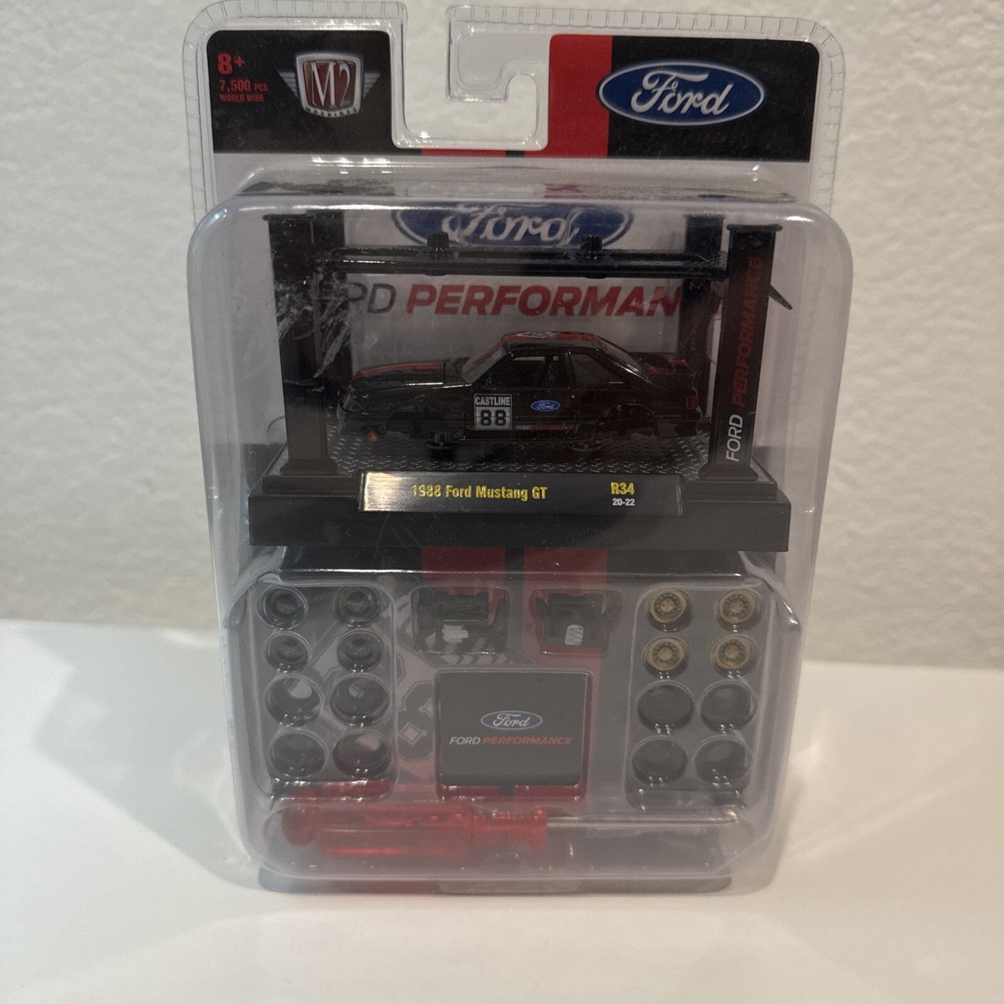 M2 Machines 1:64 Diecast 1988 Ford Mustang GT Ford Performance R34 Model Kit - toyscardscomics