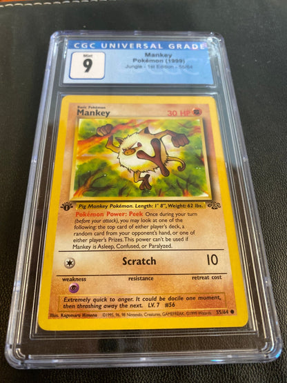 Mankey First Edition - 1999 - CGC MINT 9 - toyscardscomics