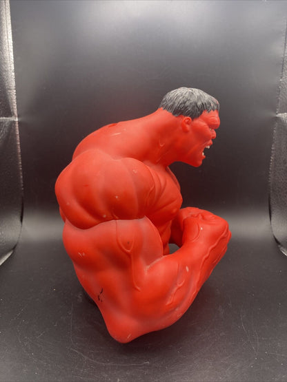 Marvel 2010 Red Hulk Bust Bank - toyscardscomics