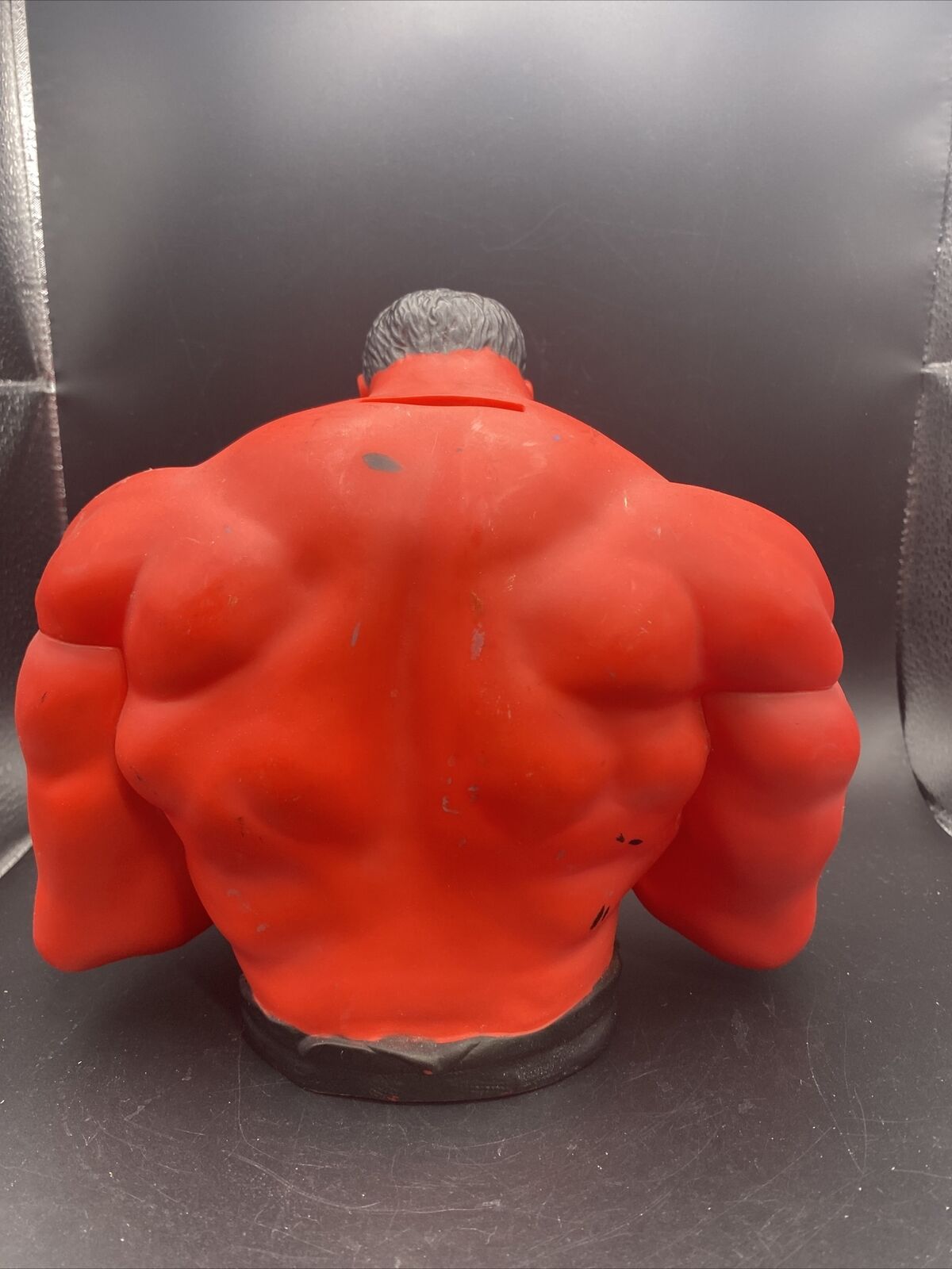 Marvel 2010 Red Hulk Bust Bank - toyscardscomics