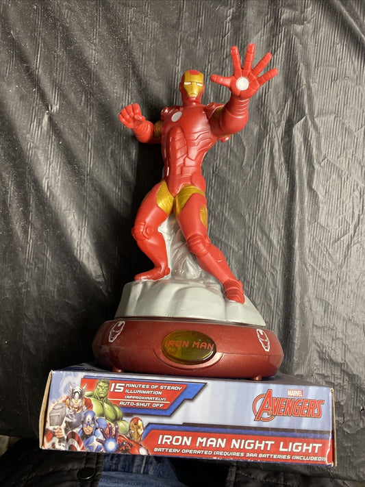 Marvel Avengers IRON MAN Night Light Battery Powered - toyscardscomics