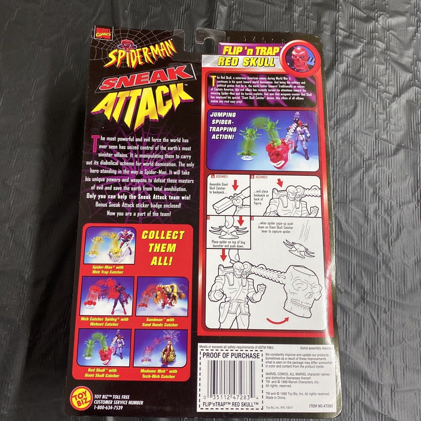 Marvel Entertainment Spider - Man Sneak Attack Series - Red Skull Action Figure - toyscardscomics